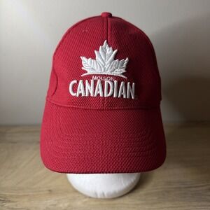 Molson Canadian Red Embroidered Maple Leaf Trucker Baseball‎ Cap Beer Logo